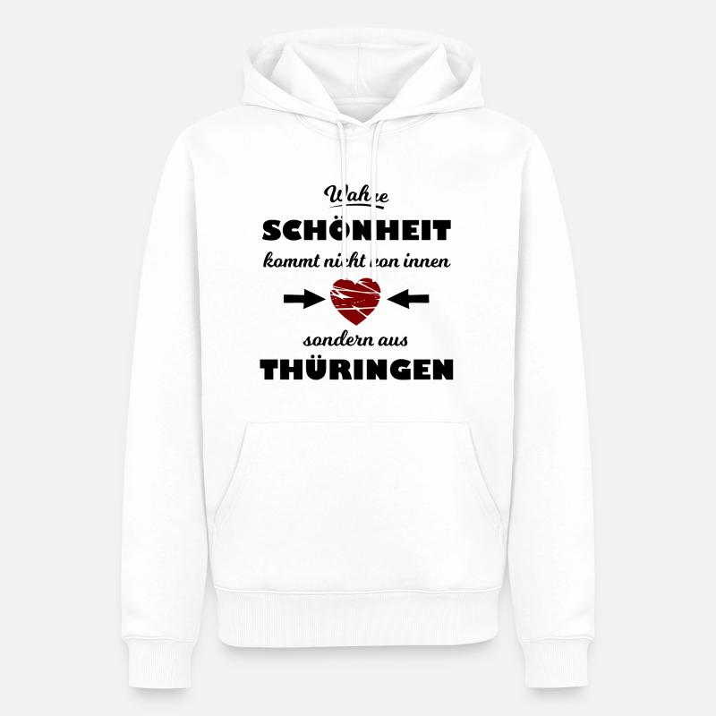 Die Thüringer kommen - Männer Premium Bio Hoodie - Weiß