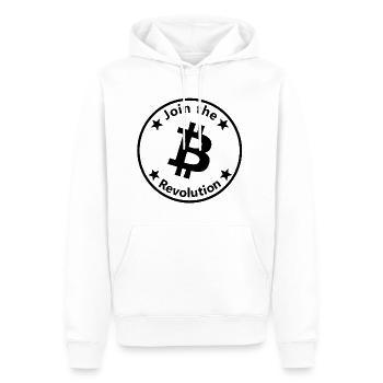 Die Krypto Revolution startet - Männer Premium Bio Hoodie - Weiß - Vorne - Nico (187cm)