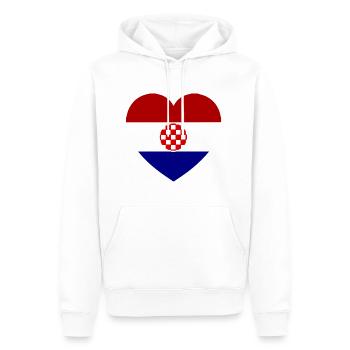 Das Liebesherz für Kroation - Männer Premium Bio Hoodie - Weiß - Vorne - Nico (187cm)