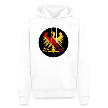 Die deutschen Adler - Männer Premium Bio Hoodie - Weiß - Vorne - Nico (187cm)