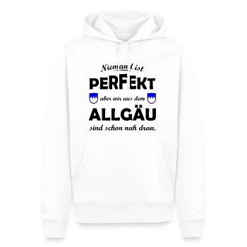 Allgäu in Süddeutschland - Männer Premium Bio Hoodie - Weiß - Vorne - Nico (187cm)