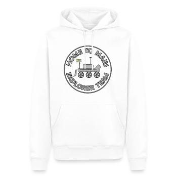 Das Mars Abenteuer - Männer Premium Bio Hoodie - Weiß - Vorne - Nico (187cm)