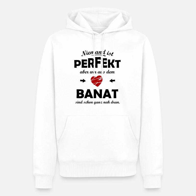 Hemmet i Banat - Ekologisk premiumluvtröja herr - vit