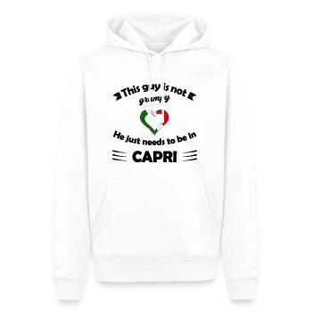Reise auf die Insel Capri - Männer Premium Bio Hoodie - Weiß - Vorne - Nico (187cm)