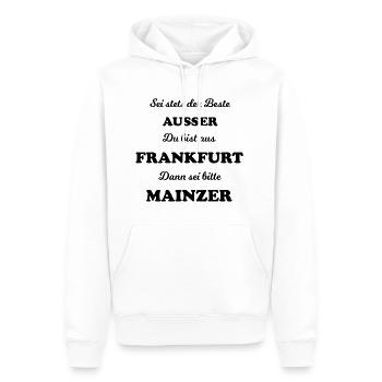 Mythen aus Mainz - Männer Premium Bio Hoodie - Weiß - Vorne - Nico (187cm)