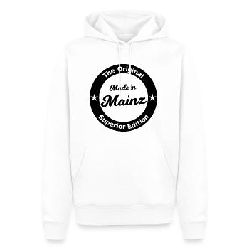 Die Lieblingsstadt Mainz - Männer Premium Bio Hoodie - Weiß - Vorne - Nico (187cm)