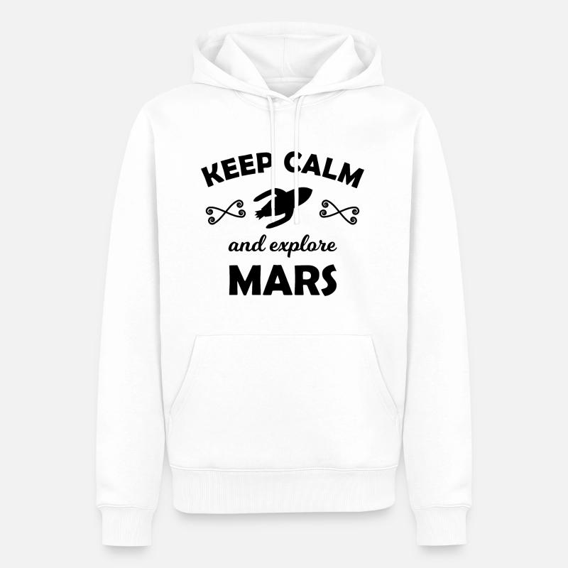 L’aventure dans l’espace - Sweat à capuche Premium bio Homme - blanc