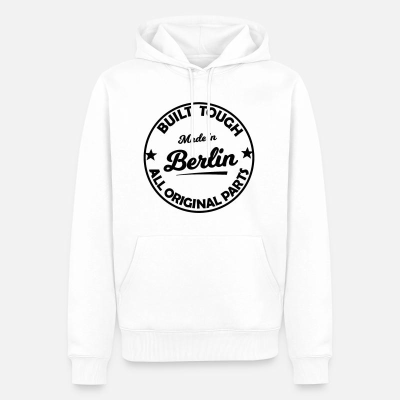 Maison à Berlin - Sweat à capuche Premium bio Homme - blanc
