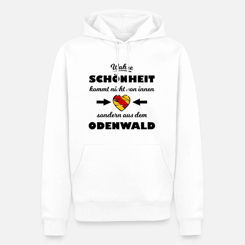 La beauté de l’Odenwald - Sweat à capuche Premium bio Homme - blanc