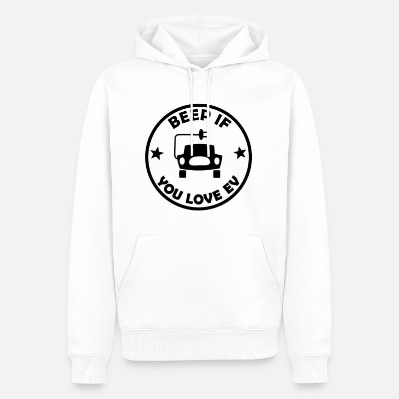 Die E Auto Fans - Männer Premium Bio Hoodie - Weiß