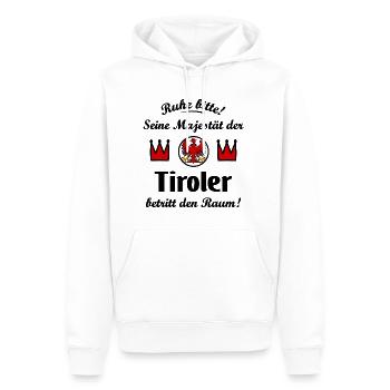 Seine Majestät aus Tirol - Männer Premium Bio Hoodie - Weiß - Vorne - Nico (187cm)