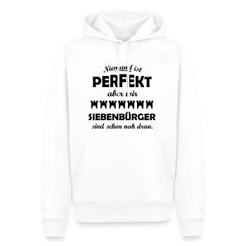 Les Transylvaniens de Transylvanie - Sweat à capuche Premium bio Homme - blanc - Devant - Nico (187cm)