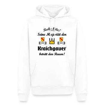 Majestät aus dem Kraichgau - Männer Premium Bio Hoodie - Weiß - Vorne - Nico (187cm)