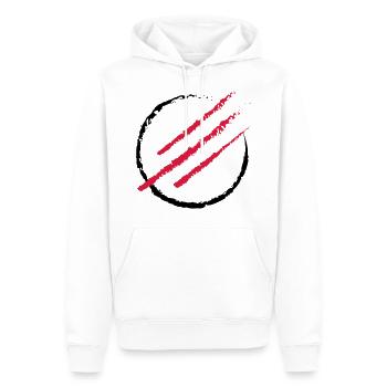 Scratch the Circle - Männer Premium Bio Hoodie - Weiß - Vorne - Nico (187cm)