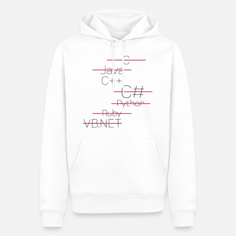 C++ - SIMPLE - Sweat à capuche Premium bio Homme - blanc
