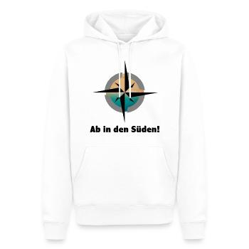Kompass - Ab in den Süden! Urlaub - Männer Premium Bio Hoodie - Weiß - Vorne - Nico (187cm)