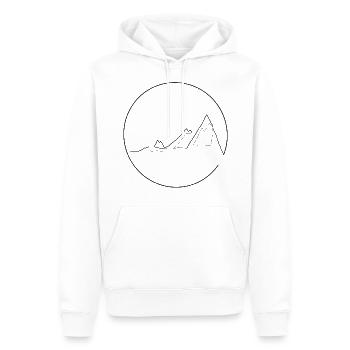 Mountain black - Männer Premium Bio Hoodie - Weiß - Vorne - Nico (187cm)