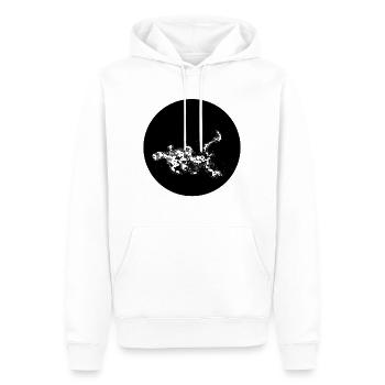 Espace espace galaxie - Sweat à capuche Premium bio Homme - blanc - Devant - Nico (187cm)