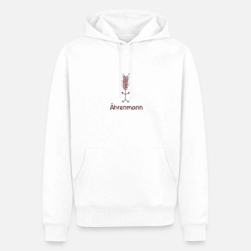 Aehrenmann - Sweat à capuche Premium bio Homme - blanc