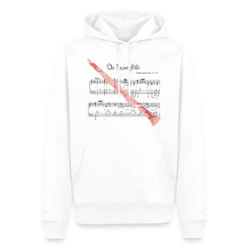 Clarinette e 225 - Sweat à capuche Premium bio Homme - blanc - Devant - Nico (187cm)