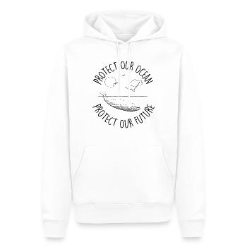 Save Our Ocean Future Natur Umwelt Wale Meer - Männer Premium Bio Hoodie - Weiß - Vorne - Nico (187cm)