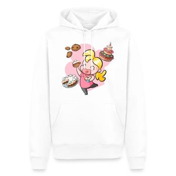 Kruemelmonster v2 - Männer Premium Bio Hoodie - Weiß - Vorne - Nico (187cm)