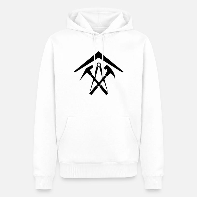Dachdecker - Männer Premium Bio Hoodie - Weiß
