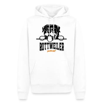 Rottweiler your the best - Sweat à capuche Premium bio Homme - blanc - Devant - Nico (187cm)