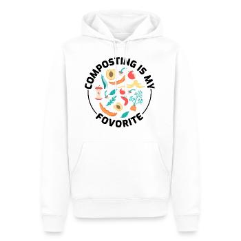 Composting Compost Gardening Garden Gardener Funny - Men’s Premium Organic Hoodie - white - Front - Nico (187cm)