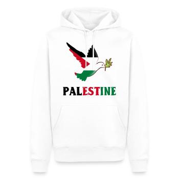 Palästina - Männer Premium Bio Hoodie - Weiß - Vorne - Nico (187cm)