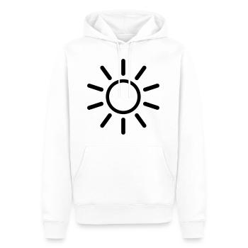 Sun line drawing shape - Men’s Premium Organic Hoodie - white - Front - Nico (187cm)