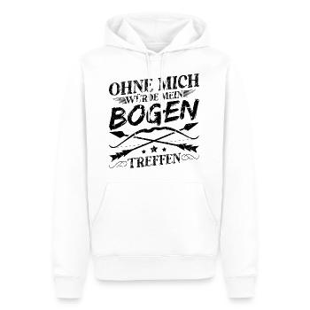 Pfeil und Bogen Spruch Lustig Bogenschießen - Männer Premium Bio Hoodie - Weiß - Vorne - Nico (187cm)