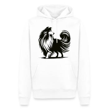 Conception de silhouette de colley cool - Sweat à capuche Premium bio Homme - blanc - Devant - Nico (187cm)