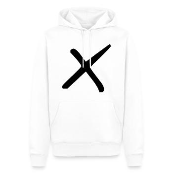 Croix élégante - Sweat à capuche Premium bio Homme - blanc - Devant - Nico (187cm)