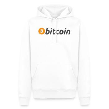 Bitcoin Logo B-Bitcoin official offiziell - Männer Premium Bio Hoodie - Weiß - Vorne - Nico (187cm)