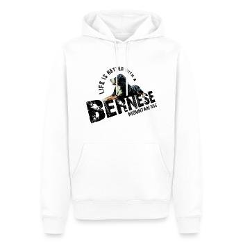 Bouvier bernois - Sweat à capuche Premium bio Homme - blanc - Devant - Nico (187cm)