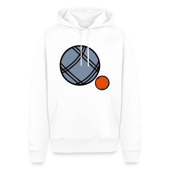 petanque boule sport17 - Sweat à capuche Premium bio Homme - blanc - Devant - Nico (187cm)