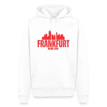 Frankfurt, Frankfurt am Main - Männer Premium Bio Hoodie - Weiß - Vorne - Nico (187cm)