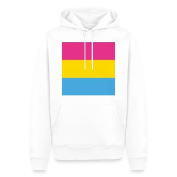 Pansexual flag - Men’s Premium Organic Hoodie - white - Front - Nico (187cm)