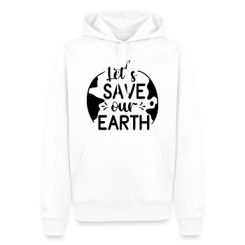 Protection du climat Environnement Réchauffement climatique - Sweat à capuche Premium bio Homme - blanc - Devant - Nico (187cm)