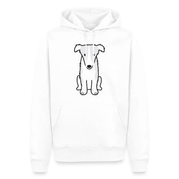 Borzoi Dog Cartoon Kawaii Illustration - Sweat à capuche Premium bio Homme - blanc - Devant - Nico (187cm)