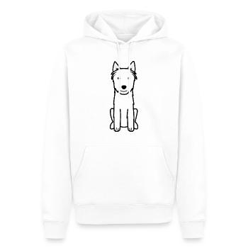 Berger Picard Chien Dessin Animé Kawaii Illustration - Sweat à capuche Premium bio Homme - blanc - Devant - Nico (187cm)