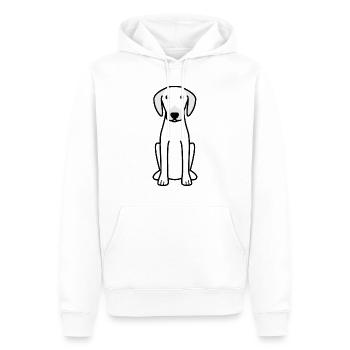 Broholmer Dog Cartoon Kawaii Illustration - Sweat à capuche Premium bio Homme - blanc - Devant - Nico (187cm)