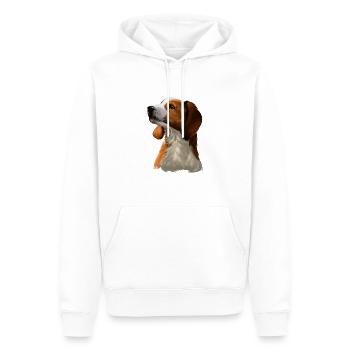Amerikanisches Englisch Coonhound Dog Sketch Illustration - Männer Premium Bio Hoodie - Weiß - Vorne - Nico (187cm)