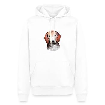 Estnischer Hund Aquarell Kunst Illustration - Männer Premium Bio Hoodie - Weiß - Vorne - Nico (187cm)
