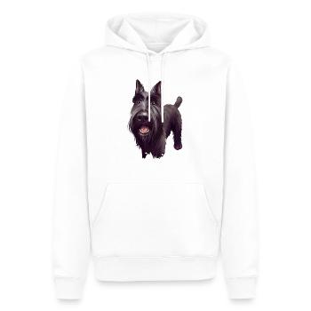 Mittelschnauze Standard Schnauzer Hund Illustration - Männer Premium Bio Hoodie - Weiß - Vorne - Nico (187cm)