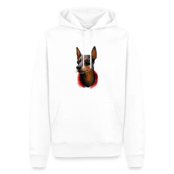 Jouet Manchester Terrier Dog Aquarelle Illustration - Sweat à capuche Premium bio Homme - blanc - Devant - Nico (187cm)