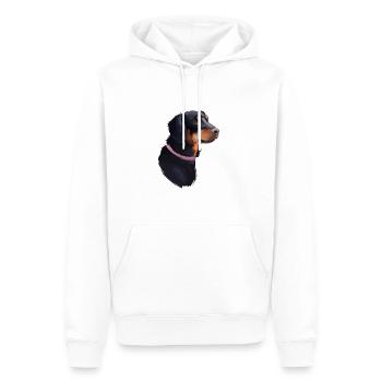 Slovensky Kopov Dog Watercolor Sketch Illustration - Men’s Premium Organic Hoodie - white - Front - Nico (187cm)