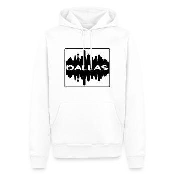 Dallas Texas Usa Skyline Silhouette Travel Souveni - Men’s Premium Organic Hoodie - white - Front - Nico (187cm)