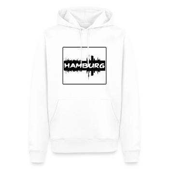 Hamburg Deutschland Skyline Silhouette Reisesouvenir - Männer Premium Bio Hoodie - Weiß - Vorne - Nico (187cm)